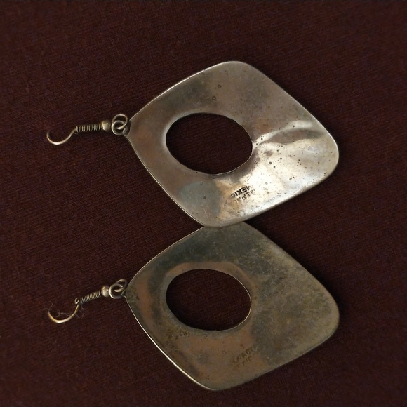 Large Alpaca SS abalone earrings - Picture 2 of 3